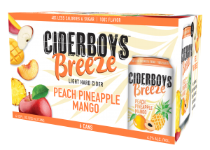 Ciderboys Breeze Peach Pinapple Mango 6 pack cans
