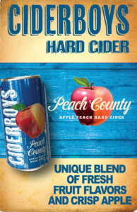 Ciderboys Peach County Can Easel