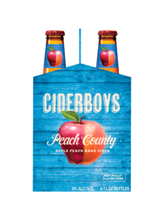 Ciderboys Peach County 6-Pack Bottles Side