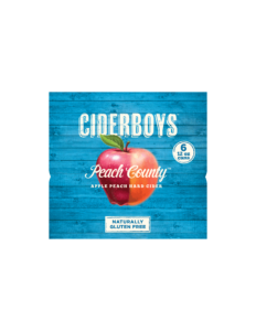 Ciderboys Peach County 6-Pack Cans Side