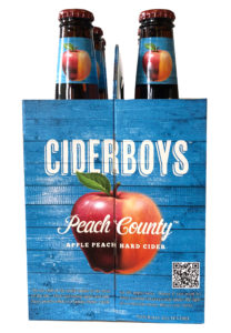 Ciderboys Peach County 6 Pack Bottles Side