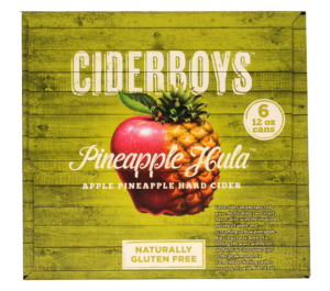 Ciderboys Pineapple Hula 6 Pack Cans Side