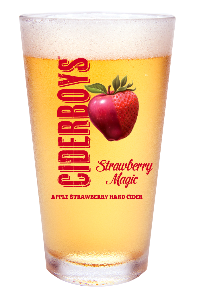 Ciderboys Strawberry Magic Pint Glass