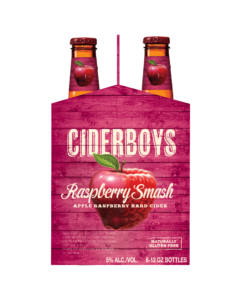 Ciderboys Raspberry Smash 6 Pack Bottles Side