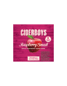 Ciderboys Raspberry Smash 6 Pack Bottles Side